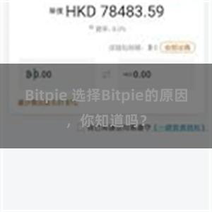 Bitpie 选择Bitpie的原因，你知道吗？