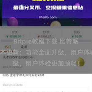 Bitpie教程下载 比特派钱包最新版本更新：功能全面升级，用户体验更加顺畅！