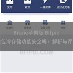 Bitpie苹果版 Bitpie钱包冷存储功能安全吗？解析与评估