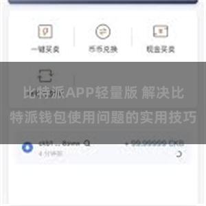 比特派APP轻量版 解决比特派钱包使用问题的实用技巧