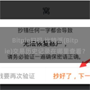 Bitpie扫码 比特派(Bitpie)交易历史记录在哪里查看？