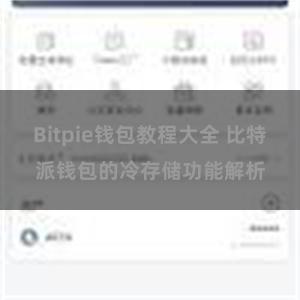 Bitpie钱包教程大全 比特派钱包的冷存储功能解析